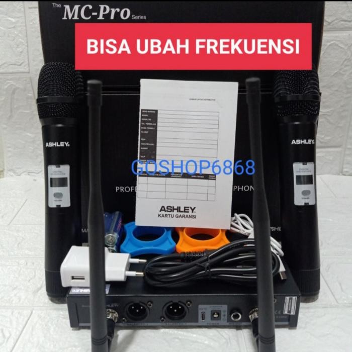Mic ashley mc pro original mic wireless ashley MC PRO anti feedback