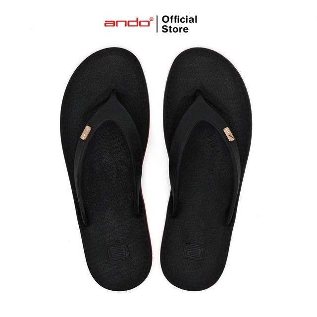 Pilihan- Ando Official Sandal Jepit Viral 02 Pria Dewasa - Hitam/Merah