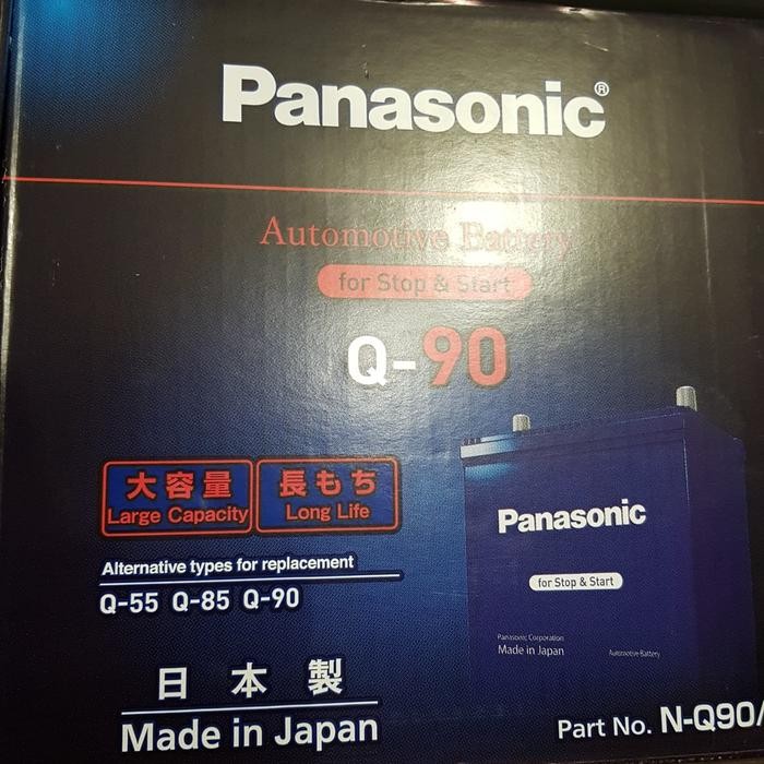 Grosir Aki Panasonic Q90 Istop / Skyactive Terlariss 