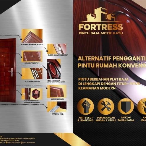 Pintu Baja Motif Kayu by JBS Fortress tipe URBAN80 URBAN90