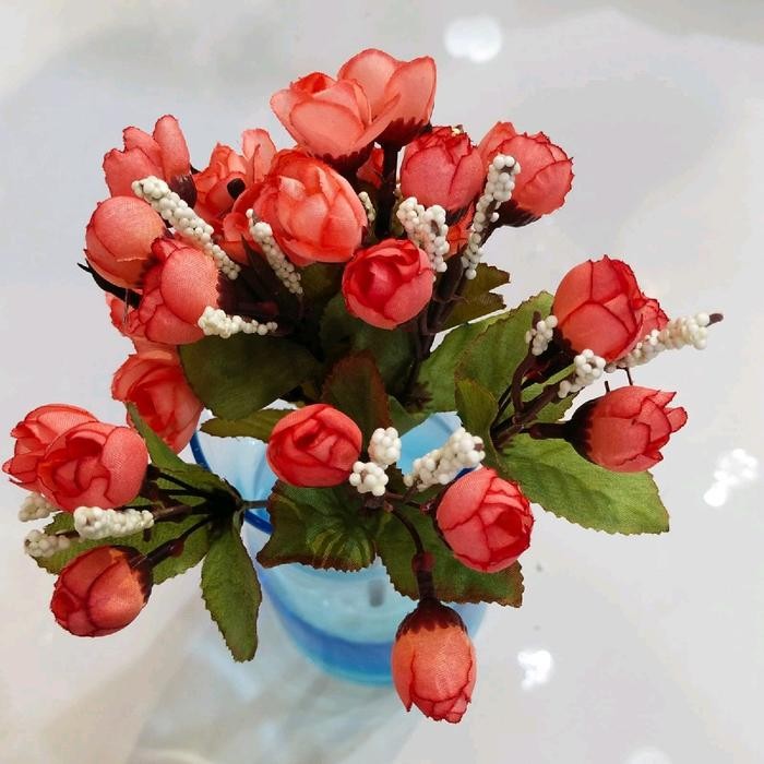 Bunga Plastik Ranumculus mini - Bunga Plastik Import Artificial Home Decor Hiasan