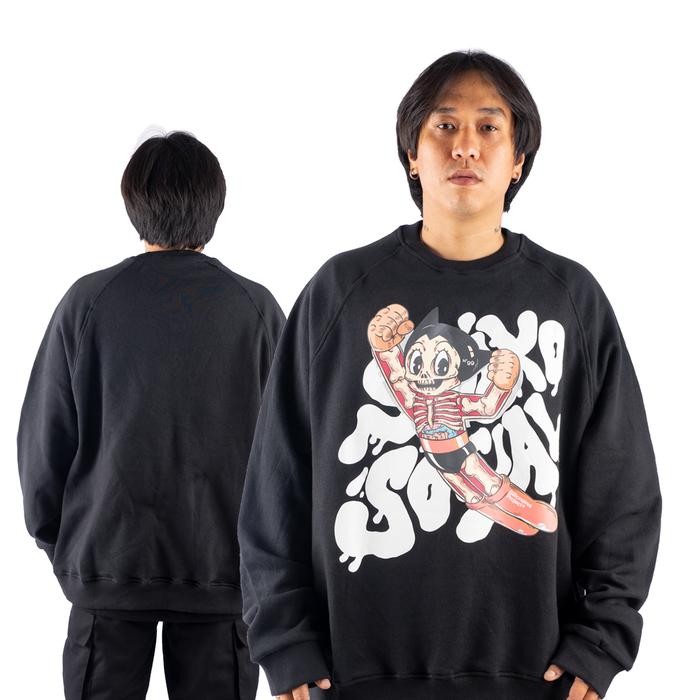 BILLIONAIRES PROJECT OUTER - SWEATSHIRT SAIKO SOCIAL BLACK terlaris