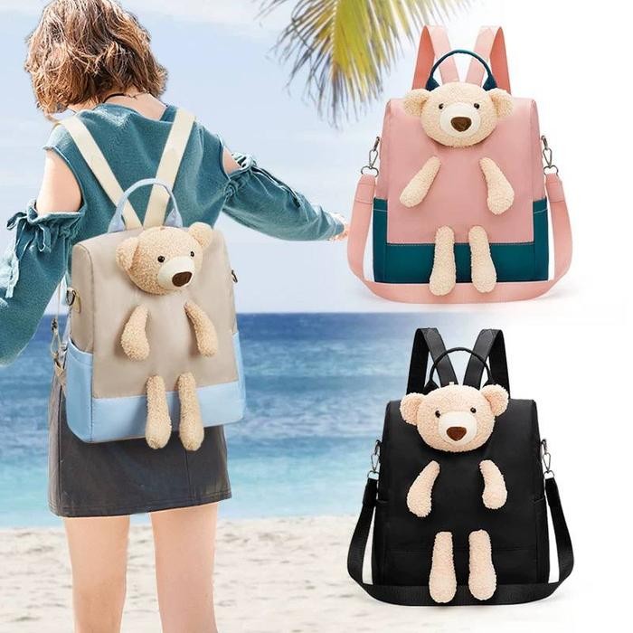 Top TAS RANSEL BACKPACK WANITA KOREA 3026 ANTI AIR SEKOLAH KULIAH KERJA CITAYAM WEEK JEJE