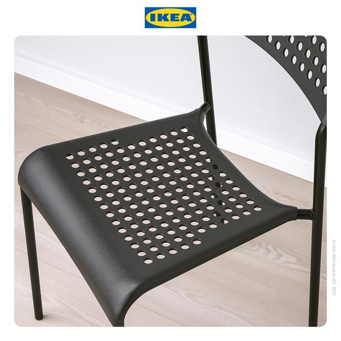 IKEA ADDE Kursi Minimalis dengan Sandaran Punggung - Hitam