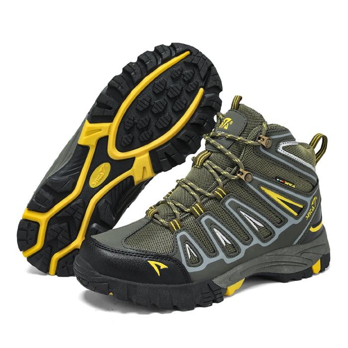 Sepatu Gunung Pria Snta 500 Green Yellow Snta Hiking Shoes