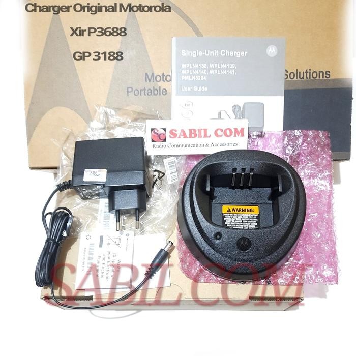 CHARGER ORIGINAL HT MOTOROLA XIR P3688 WPLN4139BR ORI TO GP 3188 P3688