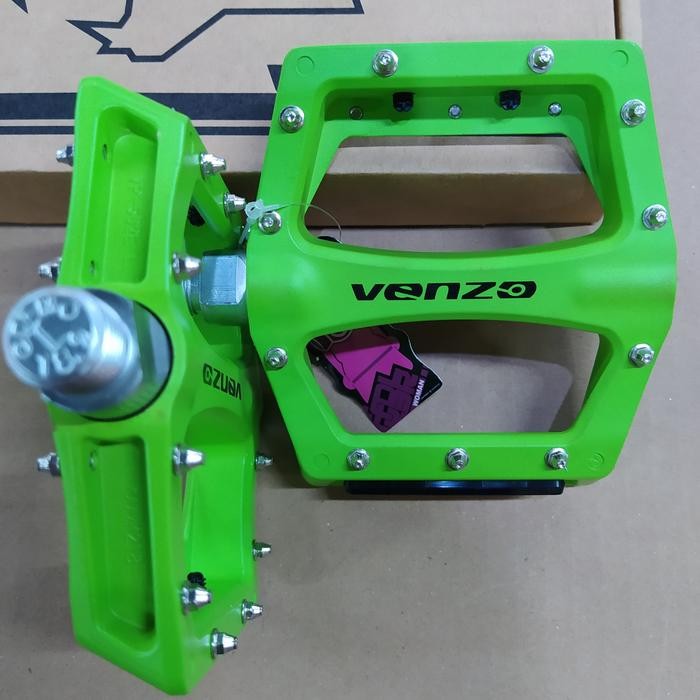 PEDAL SEPEDA MTB VENZO ALLOY HIJAU GREEN NOT WELLGO STRUMMER RITCHEY