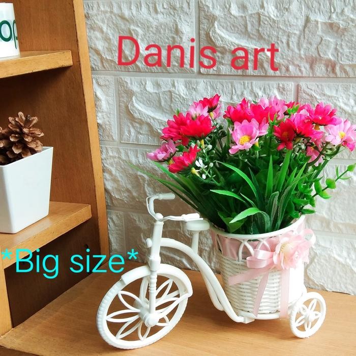 Sepeda Bunga Besar/ Hiasan Sepeda/ Bunga Hias Sepeda/ Bunga Plastik