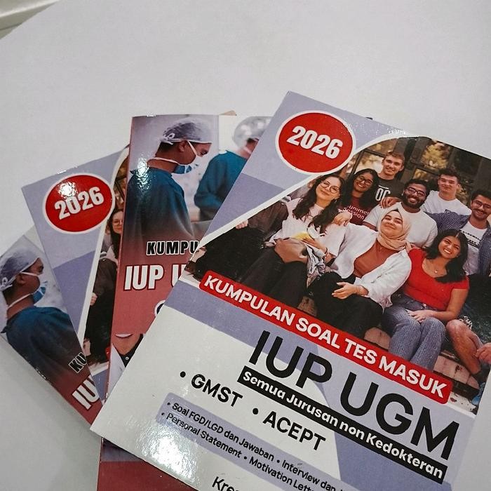 Buku Soal Tes IUP UGM Kedokteran dan Umum GMST ACEPT SJT MMPI Pembahasan Kunci Listening dan Script