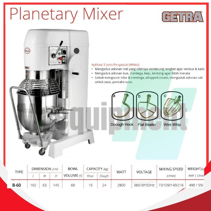 PLANETARY MIXER GETRA B-60