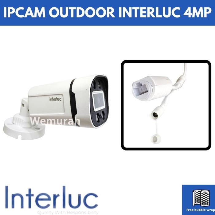 Ipcam Outdoor Colorvu 4Mp Interluc - Cctv Ipcam Interluc 4Mp Colorvu Promo 