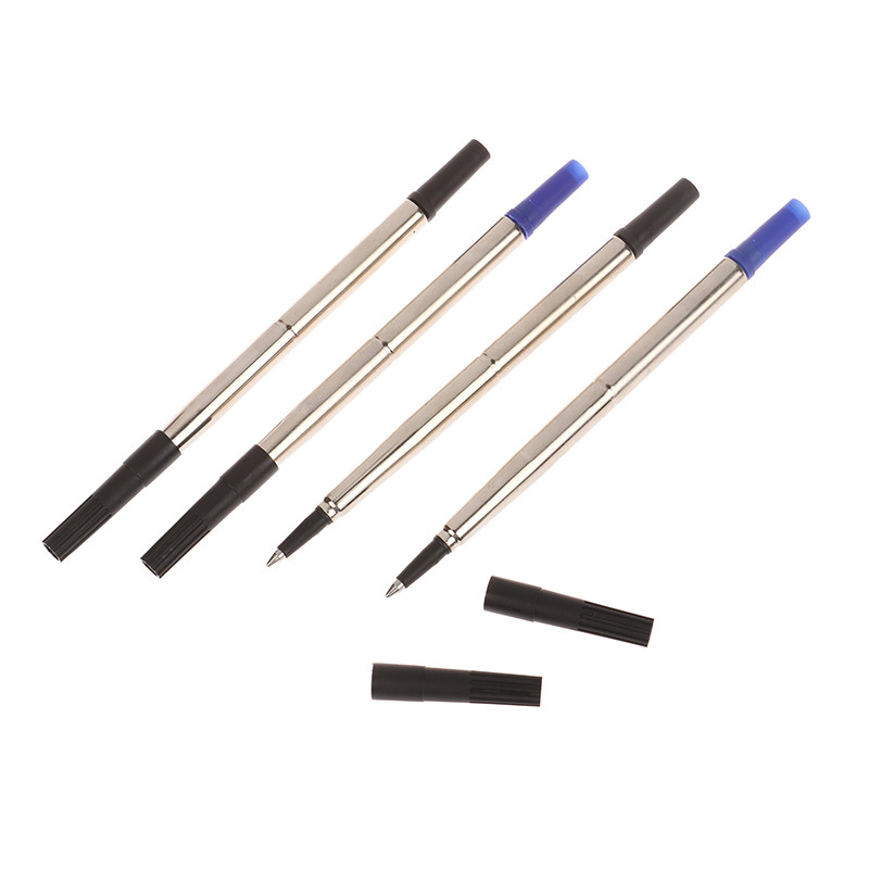2Pcs Blue Ink Parker Style Standard 0.5/0.7mm Ballpoint Pen Refills Nib Medium Push Action Rotary