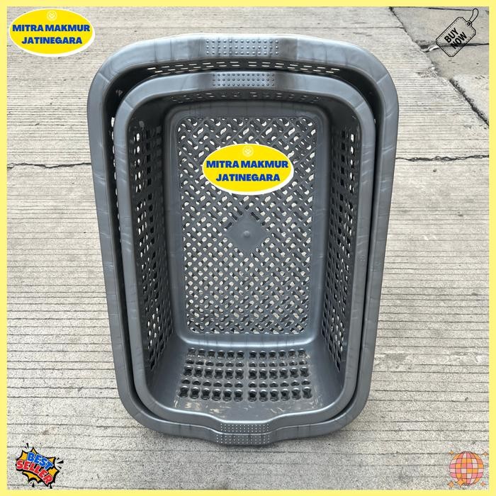 KERANJANG PAKAIAN PLASTIK PERSEGI PANJANG KERANJANG POPOK WADAH PAKAIAN BERSIH LAUNDRY BAG