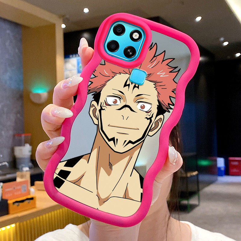 Casing Untuk Infinix Smart 6 Case Casing Pola Anime pria Kesing HP Cesing Macaron Mirror Kasing Sili