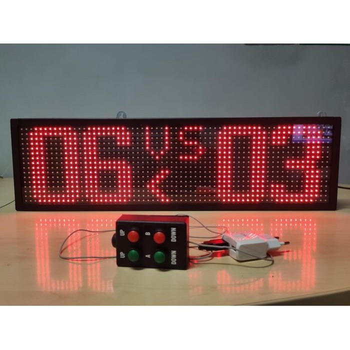 ASLI Papan Skor Digital - Scoreboard Badminton/Futsal/Volly, Timer Countdown LED READY STOCK