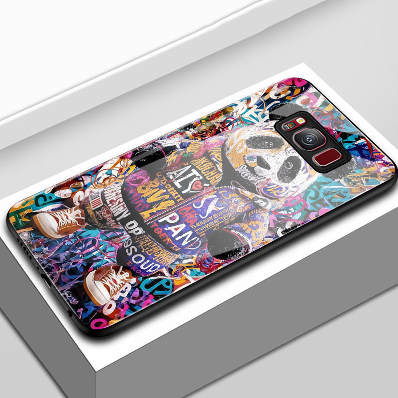Casing Hp Untuk Samsung S8 Plus S9 S7 Edge Case Pola Panda Kartun Kreatif Casing Ponsel Cangkang ker