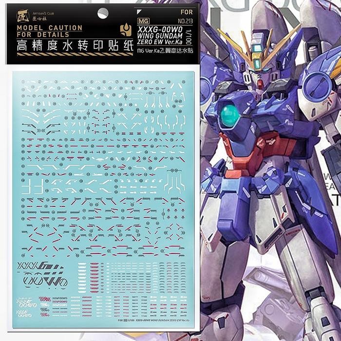 MG WING GUNDAM ZERO CUSTOM VER.KA WATER DECAL ARTISAN'S CLUB