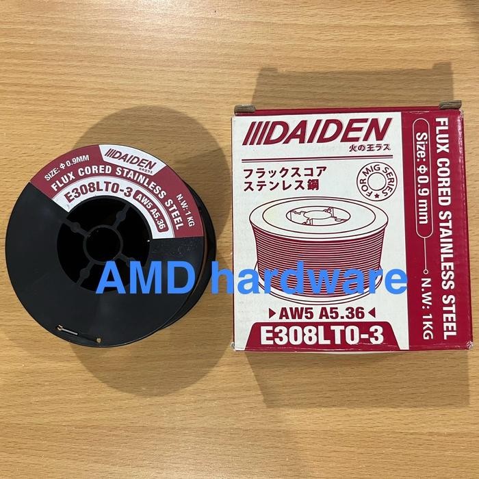 Menarik Kawat Las Flux Core Stainless Steel Migi130 Original Daiden Japan Mig 120 130 Stenlis Tanpa