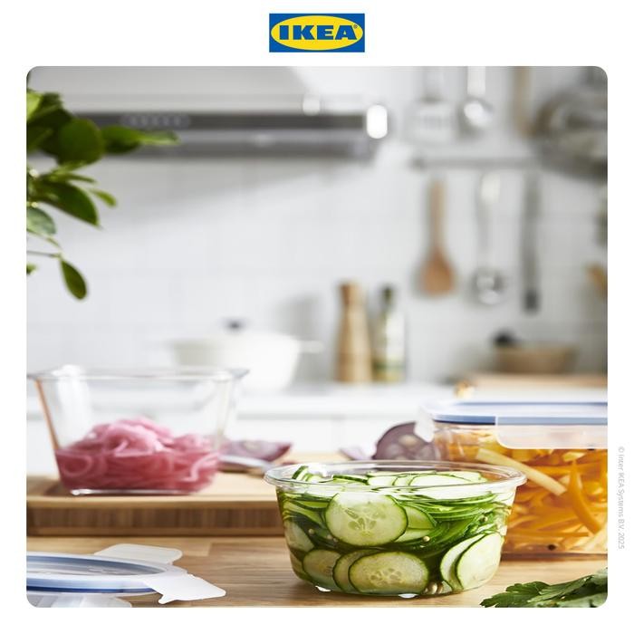 lgjd- Ikea 365+ Tempat Makanan Tanpa Tutup Kaca Bulat 600Ml Wadah