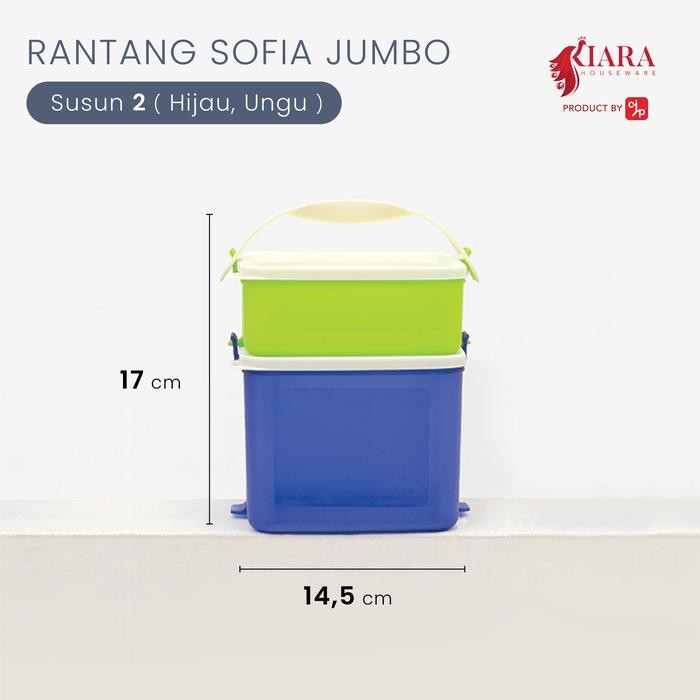 lgjd- Rantang Plastik Susun 2 Locking System Ukuran Jumbo Rantang Bekal