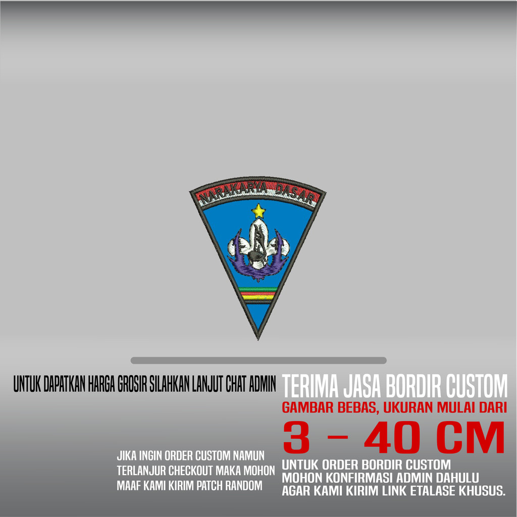 PRAMUKA NARAKARYA DASAR HDP-536 PATCH BORDIR LOGO/EMBLEM