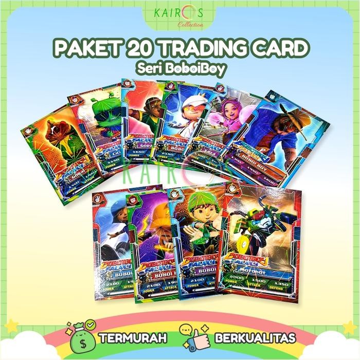 AnakPastiSuka- Paket Hemat Kartu Mainan Anak Trading Card Boboiboy Isi 20 Sachet Permainan Games