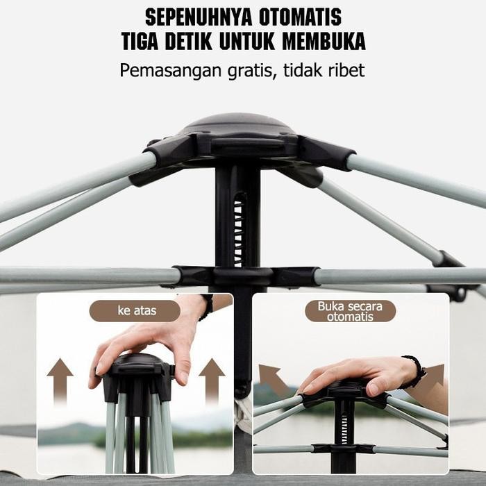 Tenda camping 4-8 orang tenda double layer tenda otomatis tenda camping 4 orang tenda camping 6