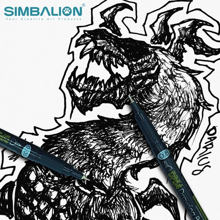 ds6d- Simbalion Drawing Pen 0.2 Mm (1 Lusin) Pigment Base