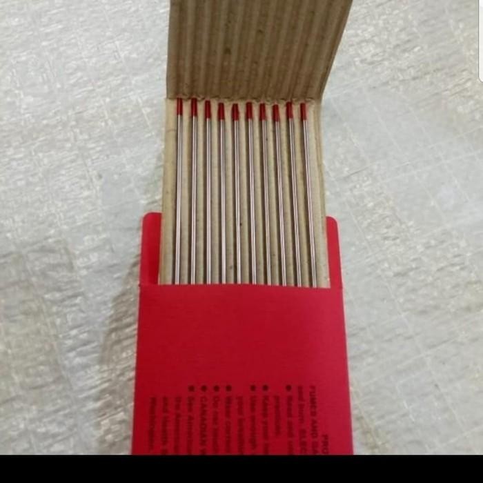 702s- 10 PCS Jarum Tungsten 3.2Mm/Tungsten 3.2Mm/Jarum Argon 3.2Mm Red