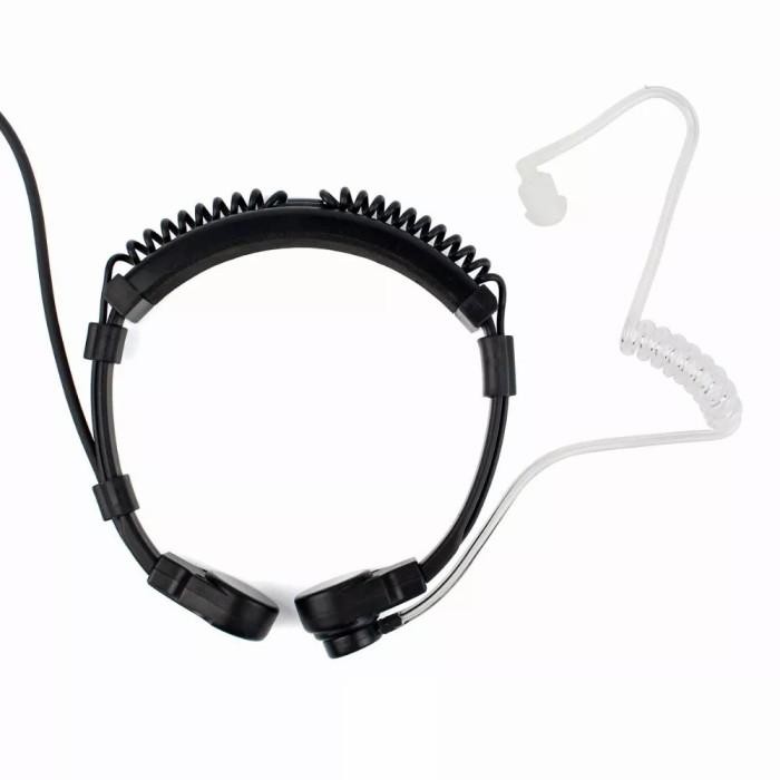 U94 PTT TACTICAL THROAT MIC EARPIECE LEHER HT CINA MILITARY BAOFENG