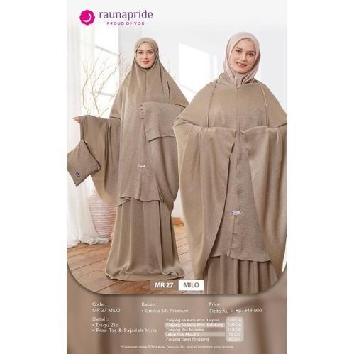 PROMO MUKENA / RAUNA MUKENA DEWASA MR 27 / BAHAN CRINKLE SILK PREMIUM / MUKENA DEWASA SIMPEL /