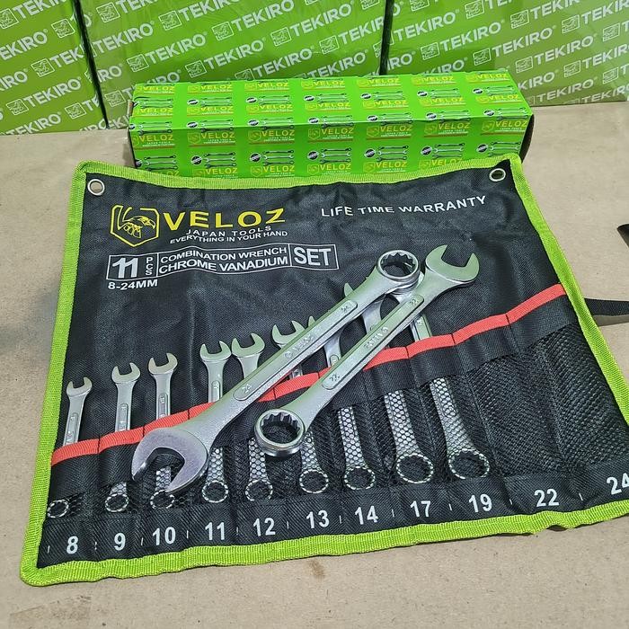 Veloz Kunci ring pas set 8-24mm / ringpas 11pc / Kunci pas ring 8-24
