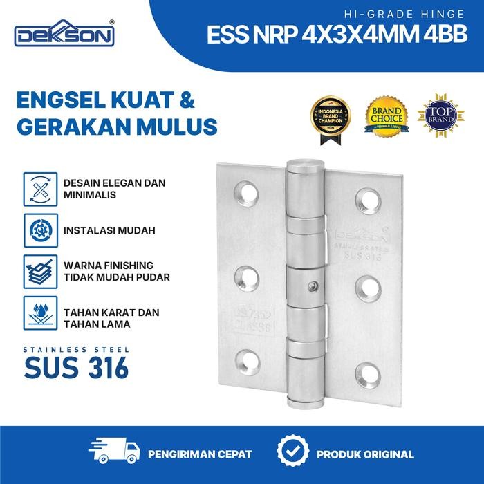 DEKKSON Non Removable Pin Hinge Engsel Kupu NRP ESS 316 SUS 316