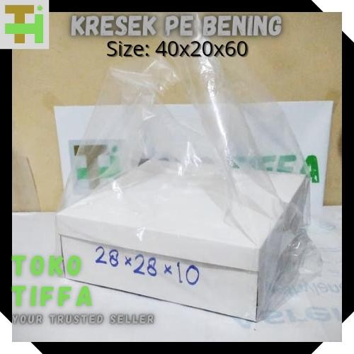 b0nc- Kresek Pe Bening 40X60 Tebal 05 Kantong Plastik