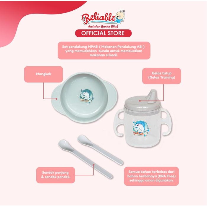 aoz6- Reliable Feeding Set Bayi Tempat Makan Minum Bayi Box Kecil 5002