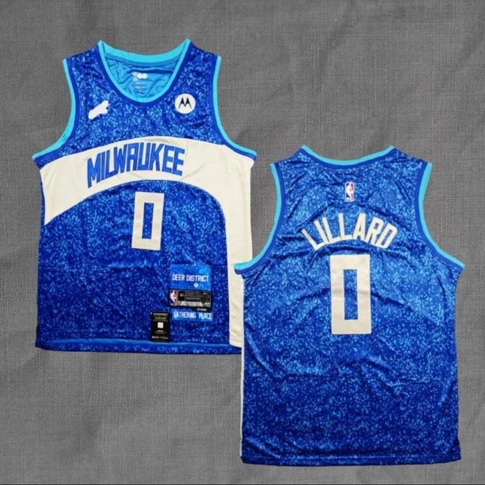 Jersey Basket Swingman NBA Damian Lillard Milwaukee Bucks City Edt2024