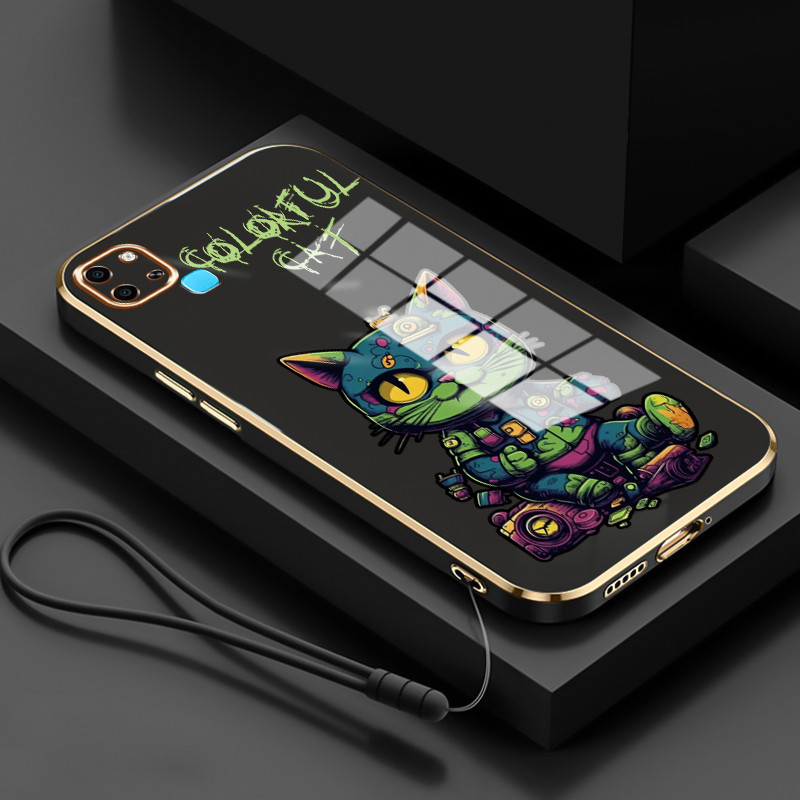 Casing Untuk Infinix Smart 6 Smart 6 Plus Case Casing HP Softcase Tali gantungan berlapis silikon me