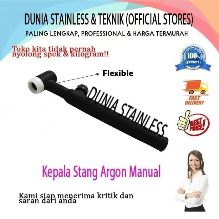 Kepala Stang Argon Manual perlengkapan las