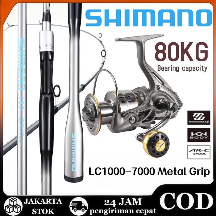 Set Alat Pancing Shimano 2025 Baru Gagang Logam Lc17 Joran Pancing Perak Baru 165210Cm Reel Umpan