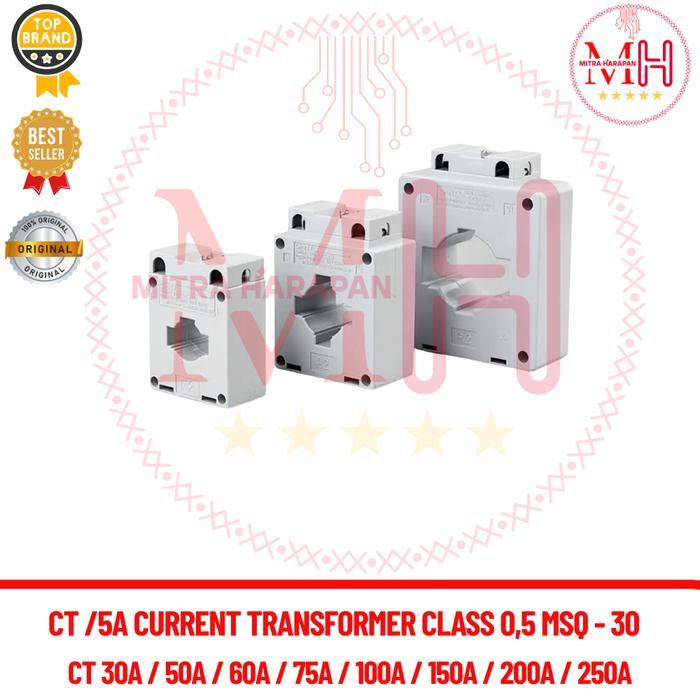 Ct/5A Current Transformer Fort 30A / 50A / 60A / 75A / 100A / 150A / 200A / 250A Class 0,5 Msq - 30