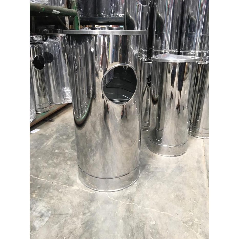 Bisa Grab Tempat Sampah Stainless Steel Asbak Besar Murah