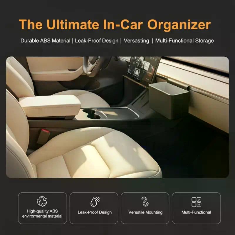 Auto Car Trash Can 2L Storage Box Multifunction for Hanging on Door Side Easy OrganizationHot Sale