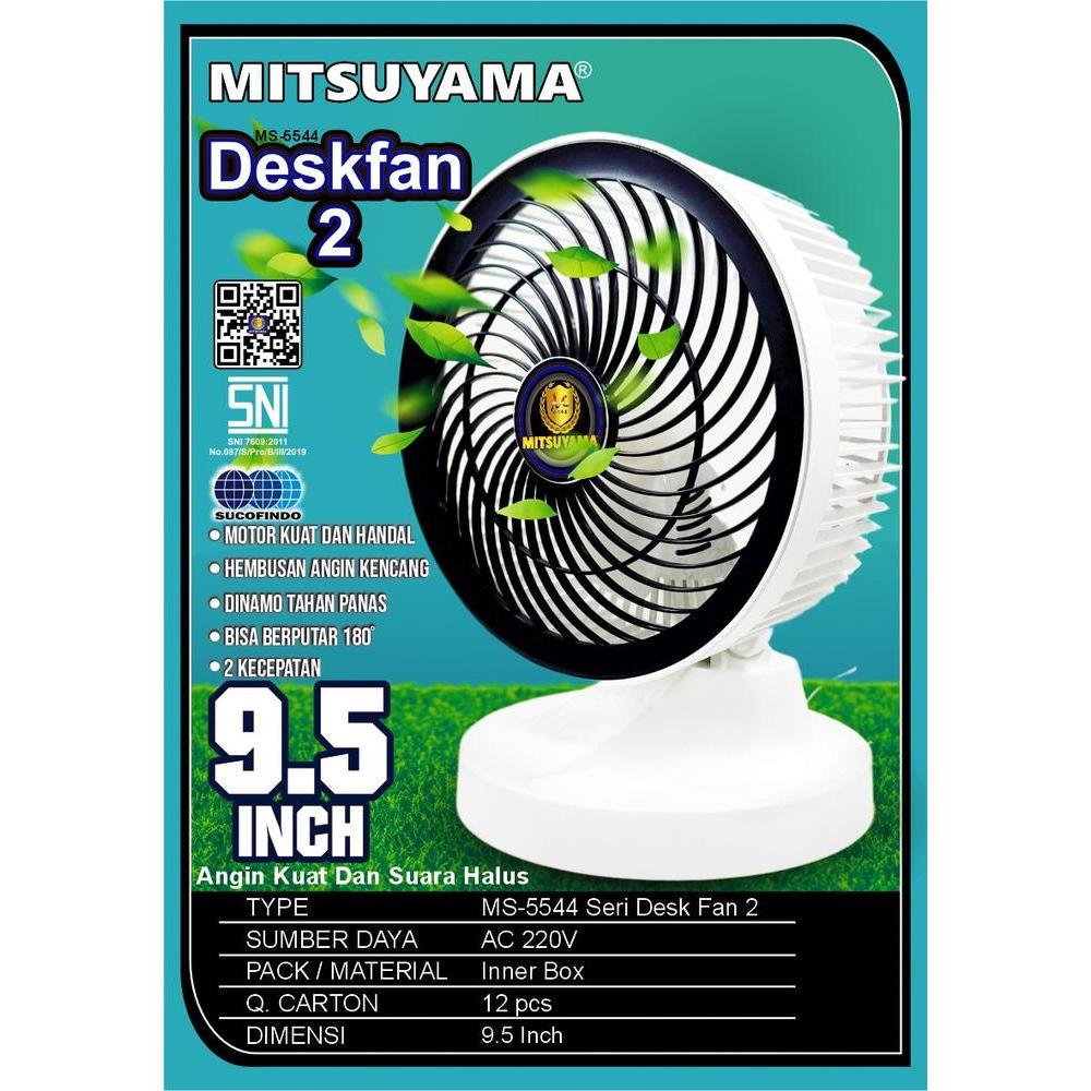 Kipas Angin Meja Portable 9 inch Mitsuyama MS-5544 Desk Fan Kencang - Ms5544-seri-2