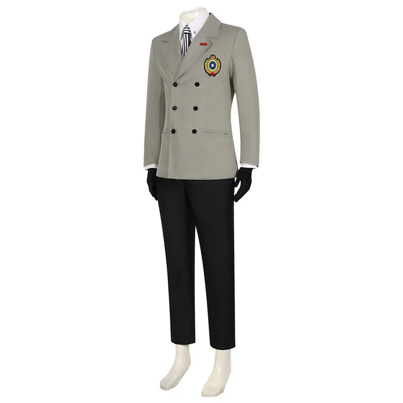 Daxi Game Persona 5 Cosplay P5 Goro Akechi Cosplay Costume School Uniform Suit Wig Uni Outfit