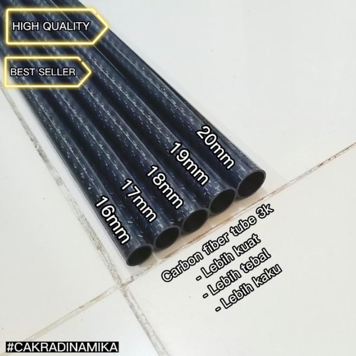 Terbaru Pipa Carbon 18Mm X 16Mm Spar Carbon Fiber 3K Kuat Dan Ringan