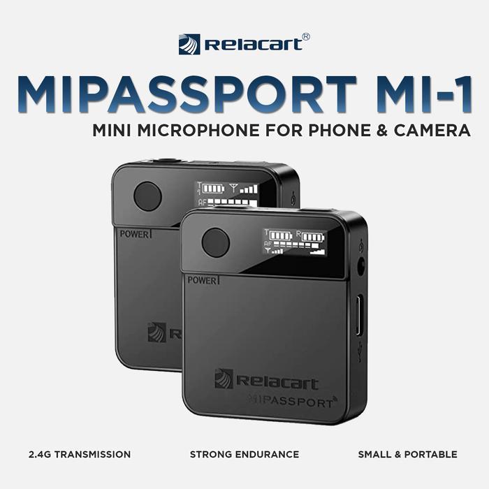 Saramonic - Wireless Mic Relacart MIPASSPORT MI-1 Microphone Mini For Camera HP