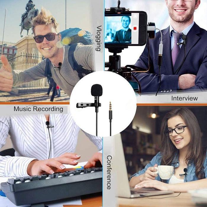 Diskon Microphone Clip On Universal Mic Eksternal Suara Jernih Untuk Hp, Laptop, Kamera Dslr