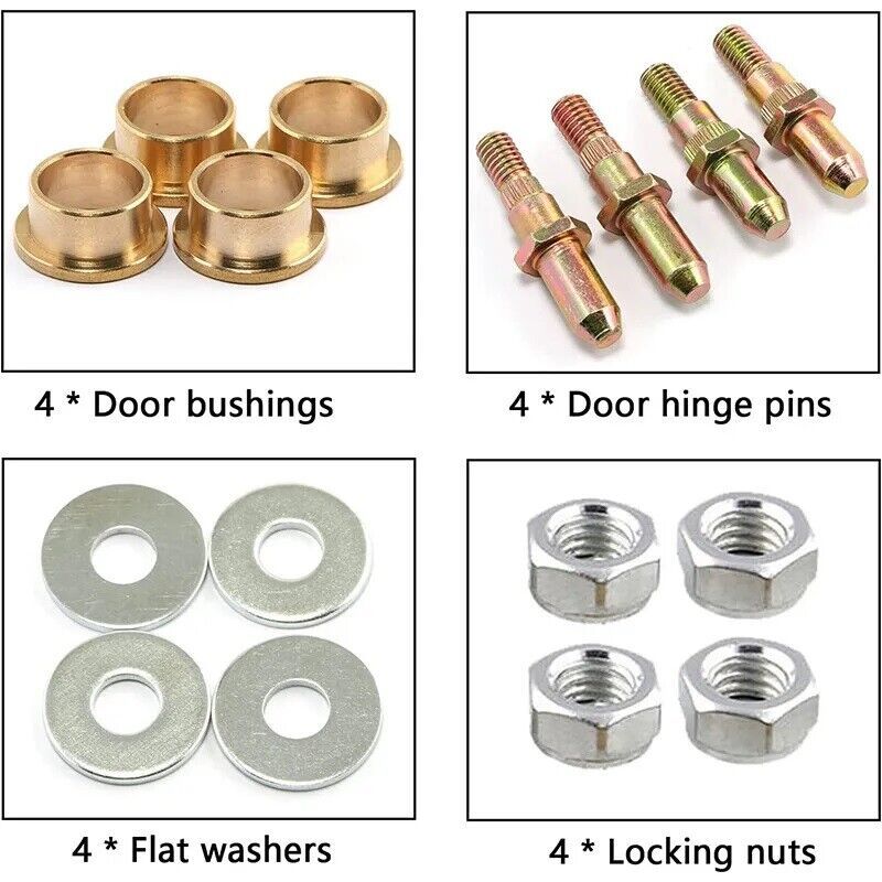 FOR 99-07 CHEVY SILVERADO GMC TRUCK SUV CAR DOOR HINGE PINS PIN BUSHING KIT 19299324 38453P 8902553