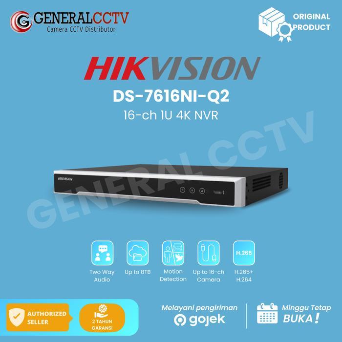 Nvr Hikvision 16 Channel 8 MP 7616NI Q2