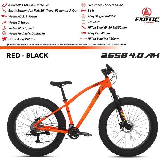 SEPEDA GUNUNG / MTB 26" EXOTIC 2658 4.0 AH - NO BUBBLEWRAP